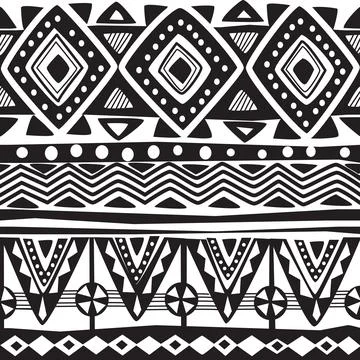 Seamless pattern tribal texture, ethnic background Stock Illustration