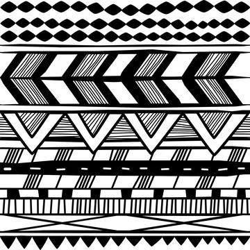 Seamless pattern tribal texture, ethnic background Stock Illustration