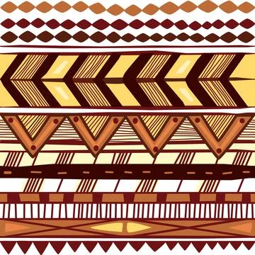 Seamless pattern tribal texture, ethnic background Stock Illustration