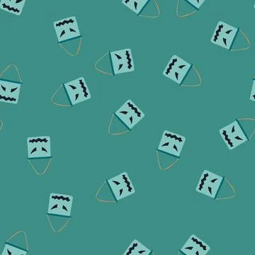 Seamless pattern trick halloween bucket cartoon vector Stockillustratie