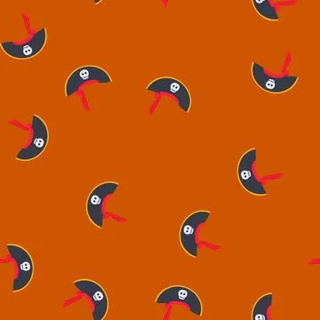 Seamless pattern tricorn pirate hat cartoon vector Illustrazione stock