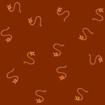 Seamless pattern trigger dynamite fuse cartoon vector Stock Illustration