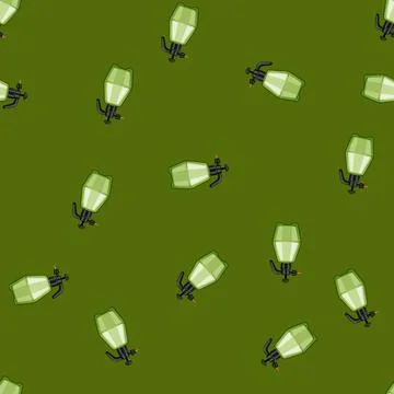 Seamless pattern trigger spray bottle cartoon vector Stock Illustration