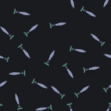 Seamless pattern trimmer shaver handle cartoon vector Illustration