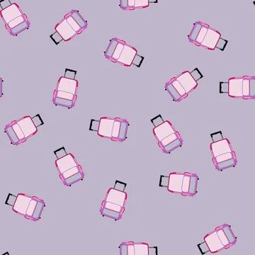 Seamless pattern trip kid luggage cartoon vector Stock-Illustration