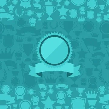 Seamless pattern with trophy and awards Illustrazione stock