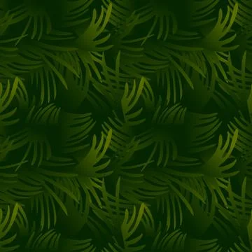 Seamless pattern tropic palm leaves repeating background for design. Stock Illustration