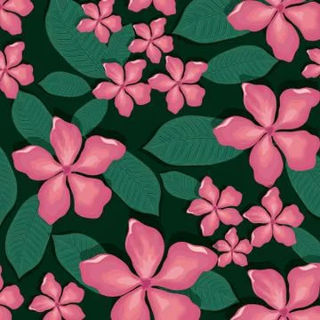 Seamless pattern tropical flower background Illustration