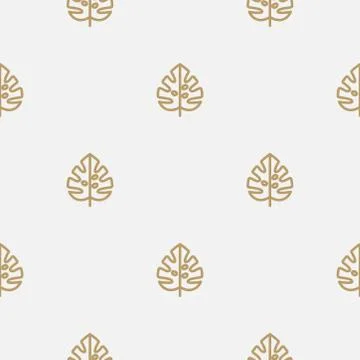 Seamless pattern with tropical leaves Stock Illustration