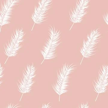 Seamless pattern with tropical leaves on pink background Stock Illustration