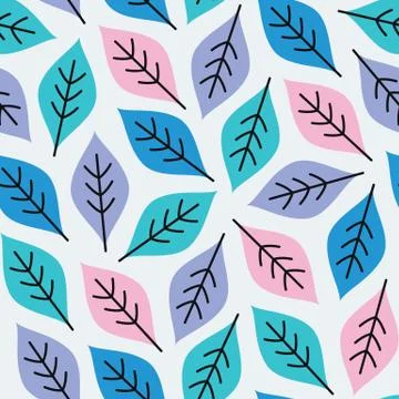 Seamless pattern with tropical leaves. Vector Illustration Stock Illustration