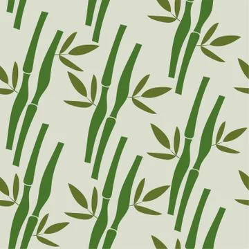 Seamless pattern with tropical plants bamboo and leaves . Vector Nature イラスト素材