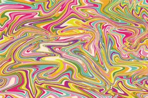 Seamless pattern with tropical plants monster leaves. Modern random colors Stock Illustration