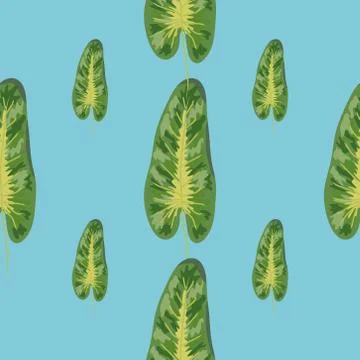Seamless pattern of tropical plants. Repeat tropical backdrop with dieffenbac Stock Illustration