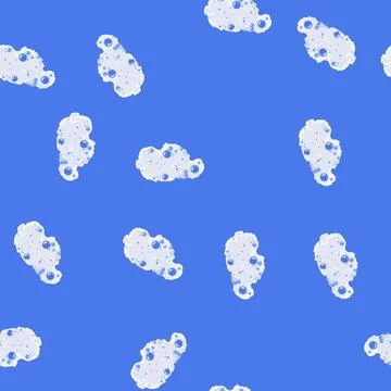 Seamless pattern tub bath soap foam cartoon vector Stock Illustration