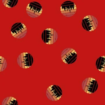Seamless pattern tumbler retro sunset cartoon vector Stock Illustration
