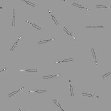 Seamless pattern tumbler tuning fork cartoon vector Stock Illustration
