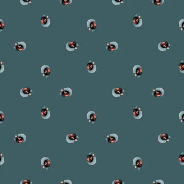 Seamless pattern Turkey gray background. Texture of farm bird for any purpose Stock Illustration