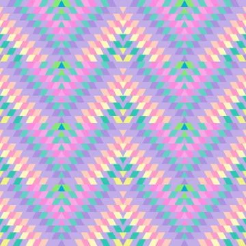 Seamless pattern Turkish carpet pink lilac purple pink beige. Patchwork mosai Stock Illustration