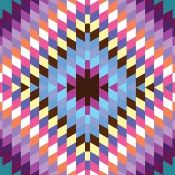 Seamless pattern Turkish carpet white red orange claret burgundy yellow viole Stock-Illustration