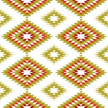 Seamless pattern Turkish carpet yellow beige orange khaki brown. Patchwork mo Stock Illustration
