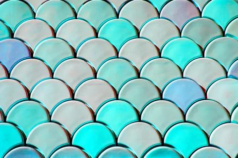 Seamless pattern of turquoise and green glass circles. Stock Illustration