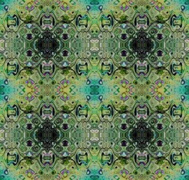 Seamless pattern turquoise black Stock Illustration