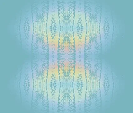 Seamless pattern turquoise yellow Stock Illustration
