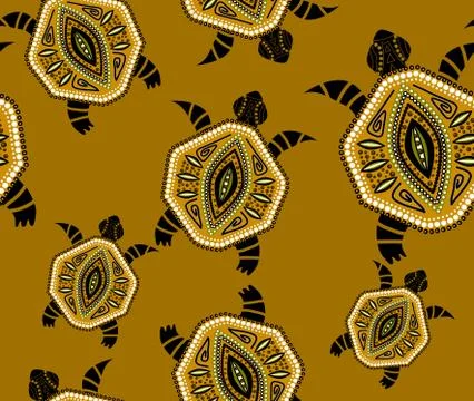 Seamless pattern with turtle 스톡 일러스트
