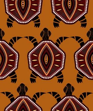 Seamless pattern with turtle Stockillustratie
