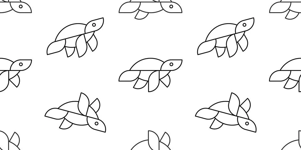 Seamless pattern with Turtle Stockillustratie