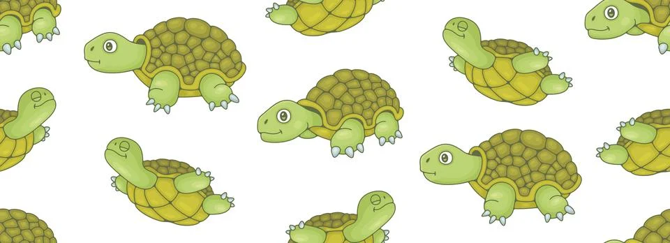 Seamless Pattern with Turtles Stock Illustration