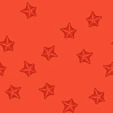 Seamless pattern twilight sea star cartoon vector Illustrazione stock
