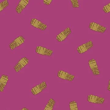 Seamless pattern twine cord rope cartoon vector Illustrazione stock