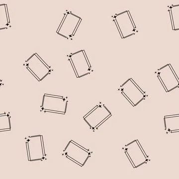Seamless pattern twinkle starry frame cartoon vector Stock Illustration