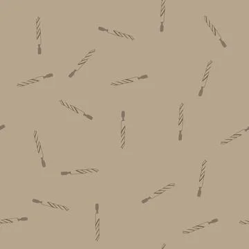 Seamless pattern twist drill bit cartoon vector Stock Illustration