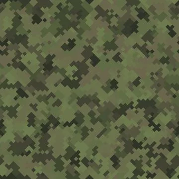 Seamless pattern. Two-layer pixel camo for the jungle. Swamp and green shades 스톡 일러스트