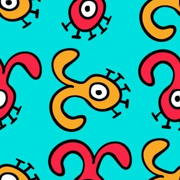 Seamless pattern UFO Illustrazione stock