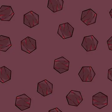 Seamless pattern ui lava game button cartoon vector 库存插图