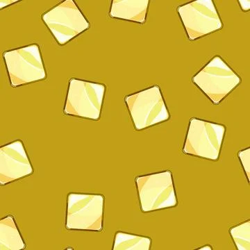 Seamless pattern ui square game button cartoon vector Stock Illustration