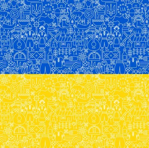 Seamless Pattern Ukraine Flag Stock Illustration