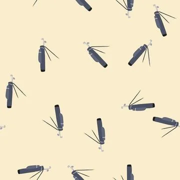 Seamless pattern umbrella golf bag cartoon vector 스톡 일러스트