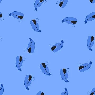 Seamless pattern under submarine cartoon vector Stockillustratie