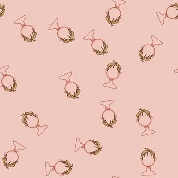 Seamless pattern undercut hairstyles for kid boy cartoon vector Stock Illustration