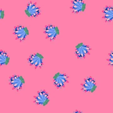Seamless pattern underwater aquarium plant cartoon vector Illustrazione stock