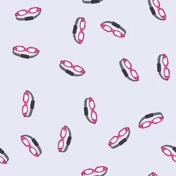 Seamless pattern underwater pool goggles cartoon vector Stock Illustration