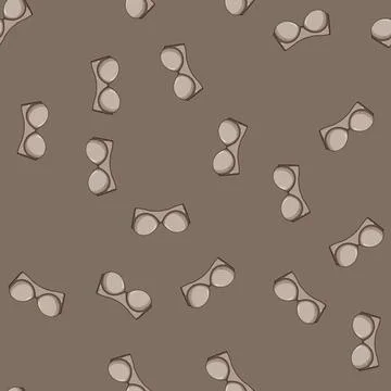 Seamless pattern underwire strapless bra cartoon vector Stock Illustration