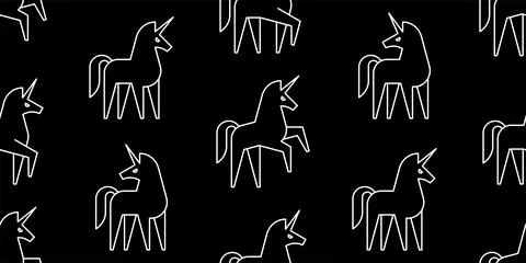 Seamless pattern with Unicorns Stock Illustration