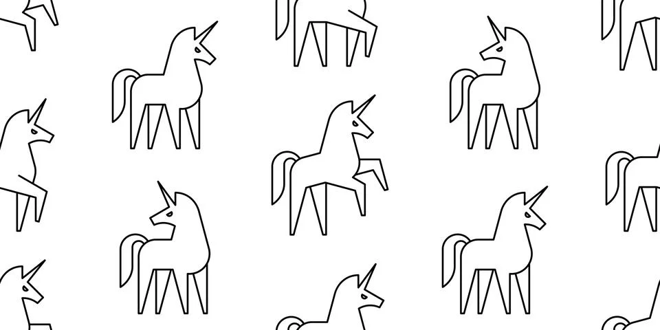 Seamless pattern with Unicorns Stock Illustration