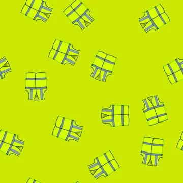 Seamless pattern uniform safe vest cartoon vector Stock Illustration